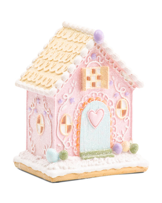 8" Easter Gingerbread House With Eggs