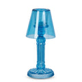 Glass 10.5" Blue Tall Lamp Candle Holder