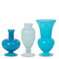 Glass 11 - 10" & 8" Blue Vases - SET OF 3