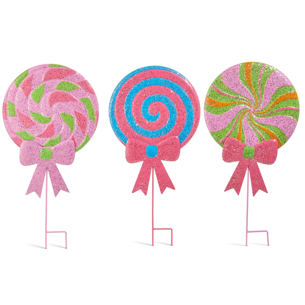 Santa's Sweet Shoppe Collection - 24.5" Lollipop Yard Stake