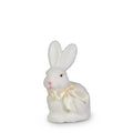 9" Ivory Flocked Sitting Bunny
