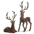 Christmas Carousel Collection - 21" Flocked Deer - SET OF 2