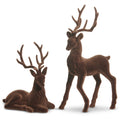 Christmas Carousel Collection - 15" Flocked Deer - SET OF 2