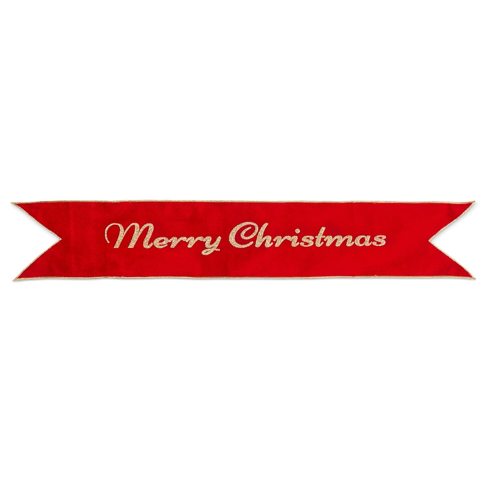 Christmas Carousel Collection - 36" Red Merry Christmas Banner