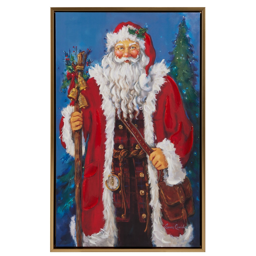 Christmas Carousel Collection - 21.5" Father Christmas Framed Wall Art