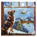 Christmas Carousel Collection - 18" Waiting for Santa Lighted Print