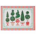 16" Candy Cane Lane Topiary Metal Wall Art