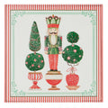 14.5" Candy Cane Lane Topiary Metal Wall Art