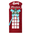 Christmas Carousel Collection - 27.5" Merry Christmas Phone Booth Plaque