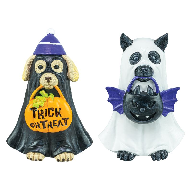 Ghostly Dog Trick or Treaters - Set of 2