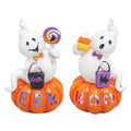 6" Eek & Boo Trick or Treater Ghosts with Lights - SET OF 2