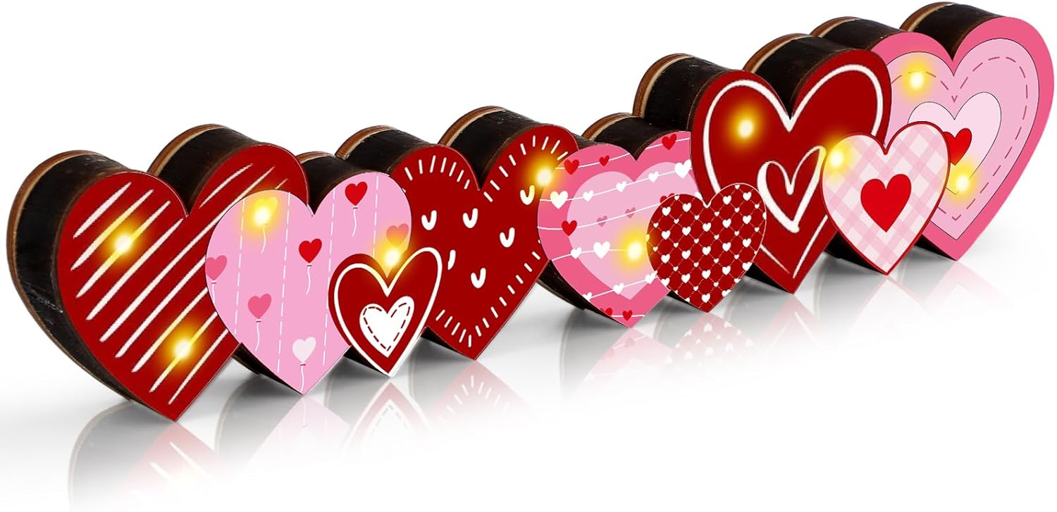 Cupid's Valentine - 13" Light Up Heart Table Top