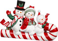 Snowman and Candy Cane Tabletop - 8 x 8 Inches