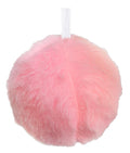 Valentine's Day - 4" Furry Pink Ball Ornament