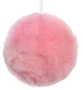 Valentine's Day - 5.1" Furry Pink Ball Ornament