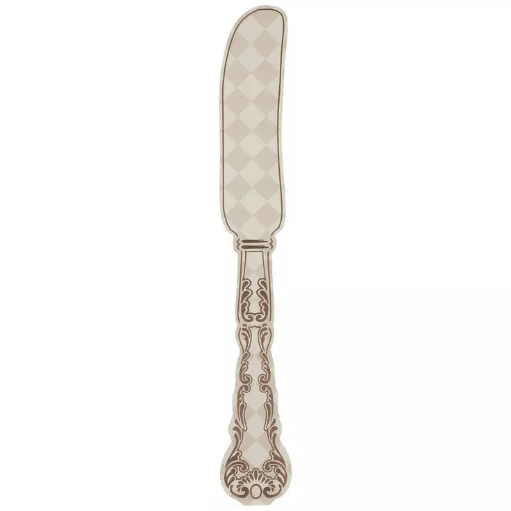 35" Checkered Utensil Wood Wall Decor