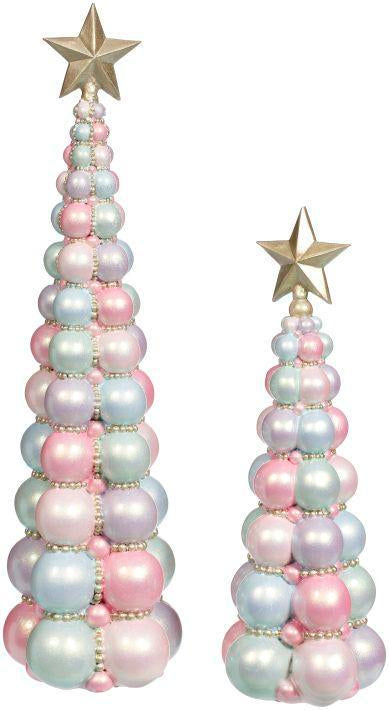 Santa's Sweet Shoppe Collection - Christmas Ball Tree - Set of 2
