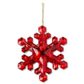 Christmas Carousel Collection - 6" Red Jewel Snowflake Ornament