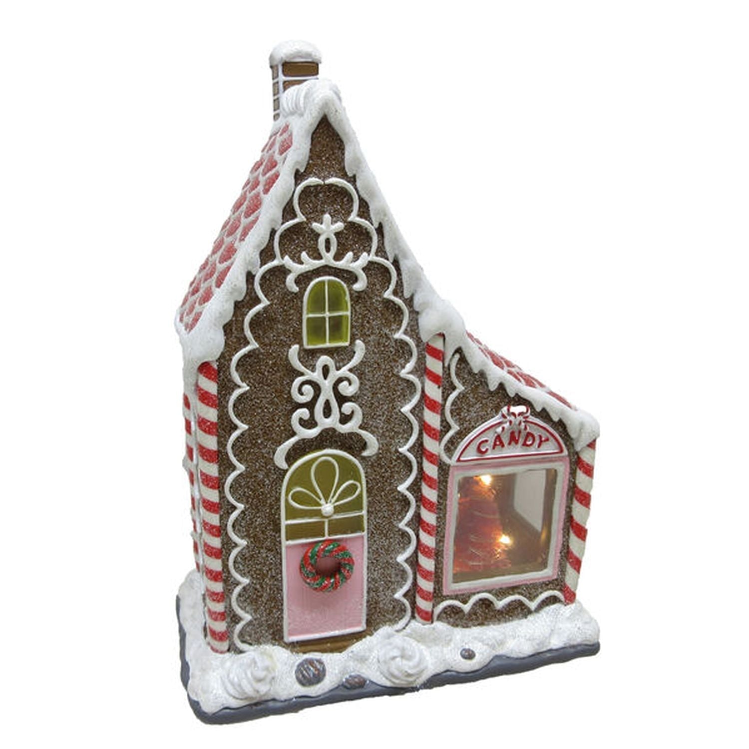 11" Sweet Shoppe Led Gingerbread Candy House