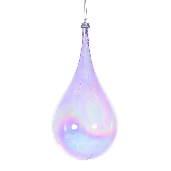 Santa's Sweet Shoppe Collection - Luxe Enamel 4" Iridescent Glossy Teardrop Ornament