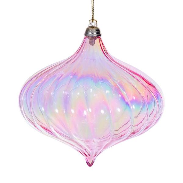 Santa's Sweet Shoppe Collection - Luxe Enamel 4.75" Iridescent Glossy Onion Ornament