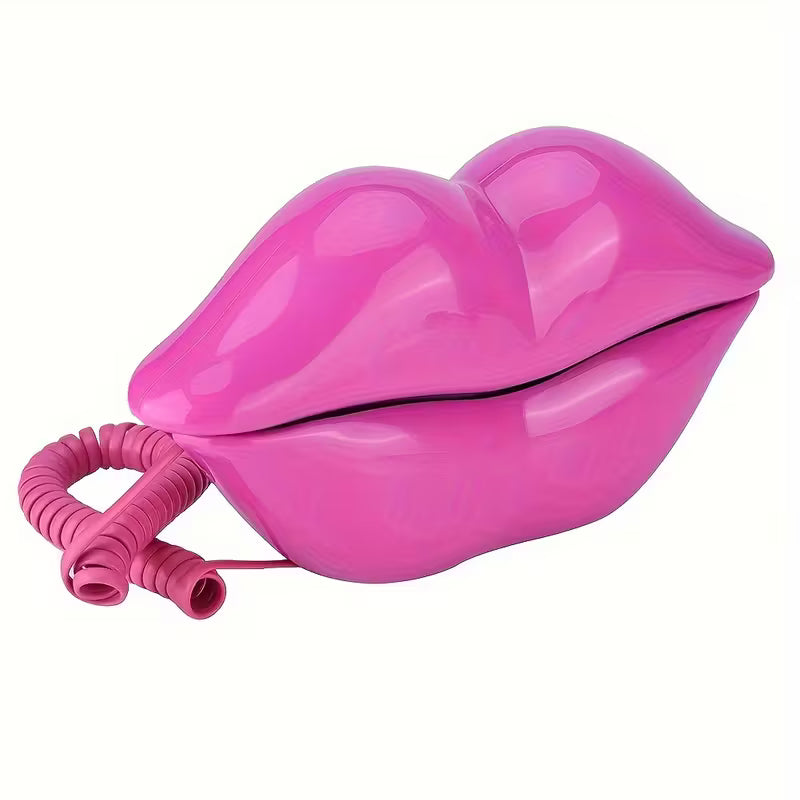 Cupid's Valentine - Retro Style Novelty Mouth Phone - Landline Phone for Home