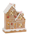 Valentine's Day - 14" Resin Gingerbread House LED
