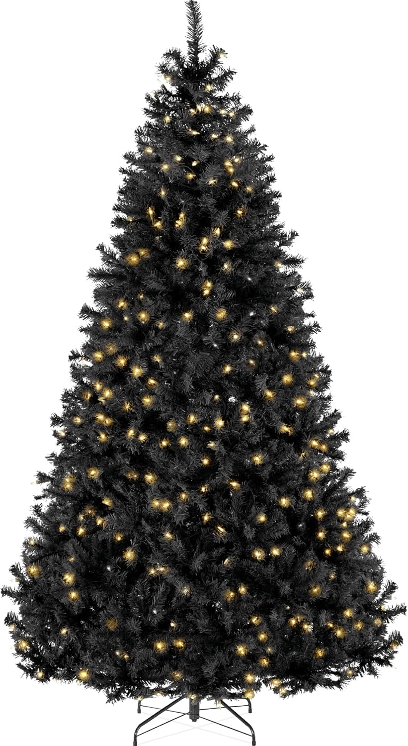 6ft Pre-Lit Black Tree