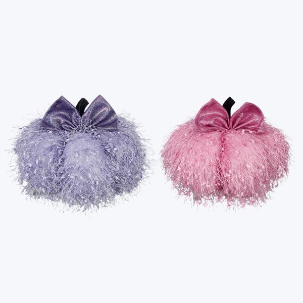 Halloween Carnival  10" - Halloween Colorful Fuzzy Medium Pumpkins - SET OF 2
