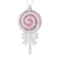 Santa's Sweet Shoppe Collection - 6" Pink Lollipop Sprinkles Ornament