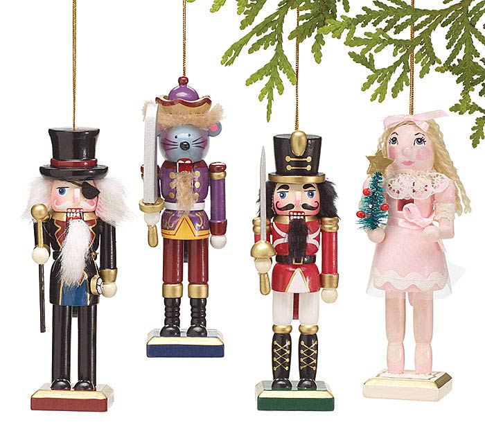 4.5" NUTCRACKER BALLET ORNAMENT SET OF 4