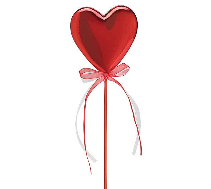 Valentine's Day - 13"  RED HEART PICK