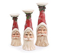 Christmas Carousel Collection - SANTA CANDLEHOLDER - SET OF 3