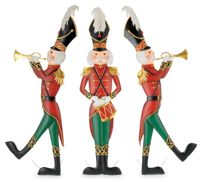 Christmas Carousel Collection - 30" TIN CHRISTMAS SOLDIER DECOR