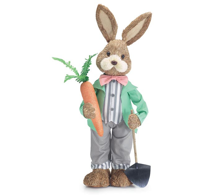 30" BUNNY WITH CARROT / SHOVEL