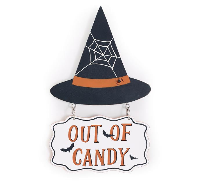 12" REVERSIBLE WITCH HAT WALL HANGING