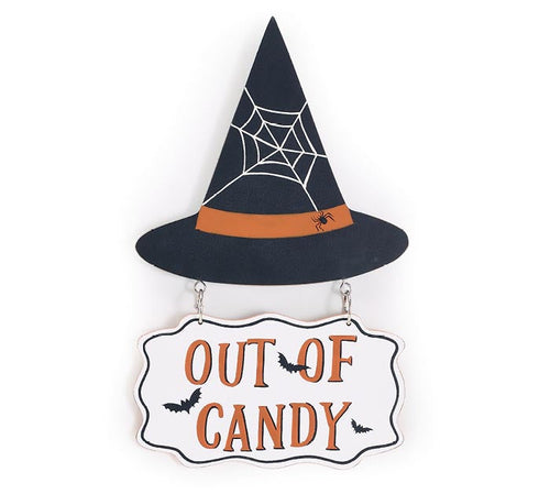 12" REVERSIBLE WITCH HAT WALL HANGING