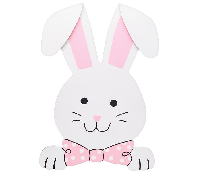 13" EASTER BUNNY HEAD SHAPE WALL DECOR