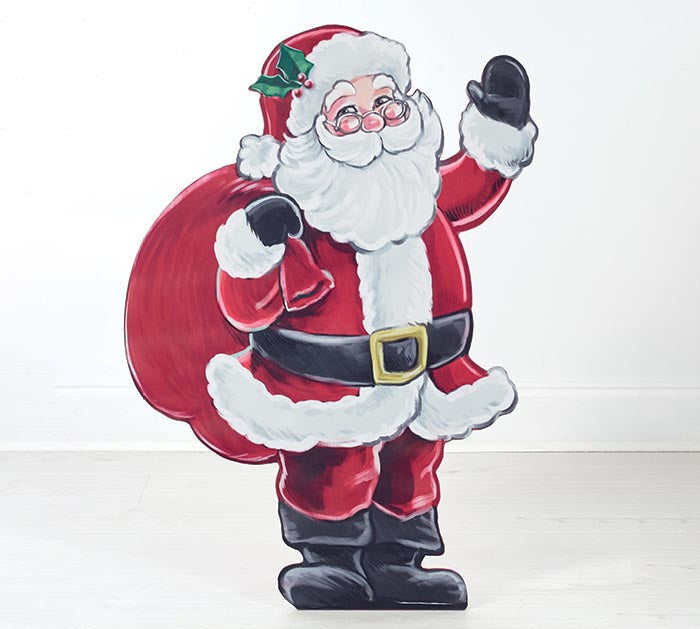 Christmas Carousel Collection - 33.5" SANTA CLAUS PORCH SIGN