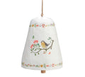 6.5" PAPER MACHE BELL WITH SPRING BIRD DESIGN