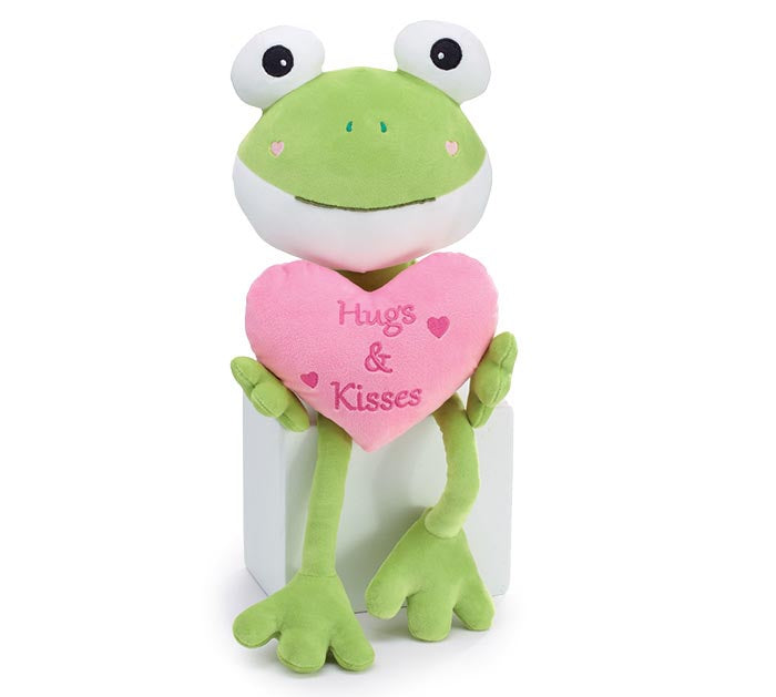 Valentine's Day - 22"H PLUSH HUGS AND KISSES LONG LEG FROG