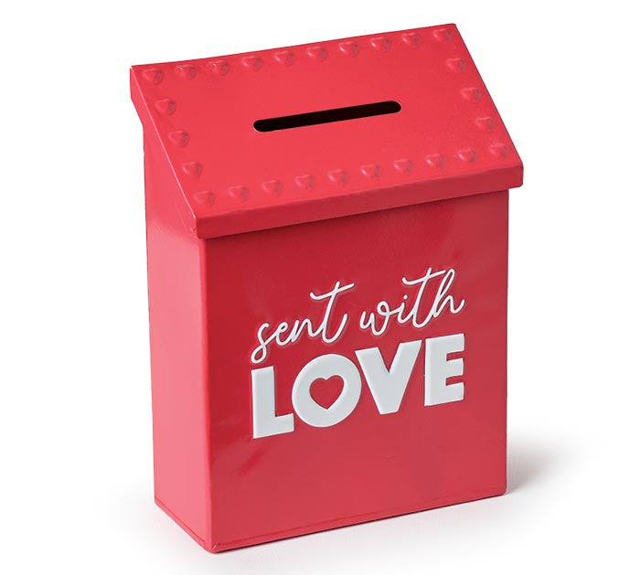 Valentine's Day - 8" TIN TABLETOP MAILBOX