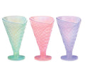 6.5" IRIDESCENT ICE CREAM CONE GLASS VASE