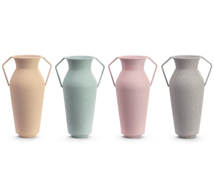 11.75" TIN URN VASE WITH HANDLES