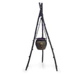 55" BLACK ANIMATED WITCH CAULDRON DECOR