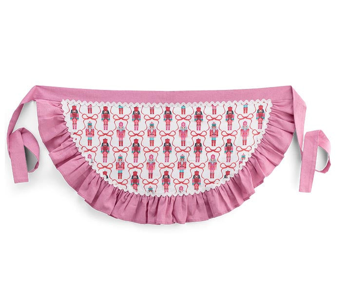Santa's Sweet Shoppe Collection - PINK NUTCRACKER HALF APRON