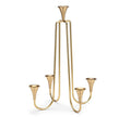 Christmas Carousel Collection - 19"GOLD ALUMINUM PILLAR CANDLEHOLDER