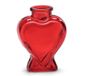 Valentine's Day - 4.5" HEART SHAPED TRANSLUCENT RED BUD VASE