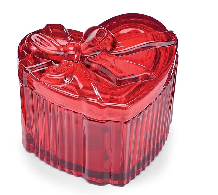 Valentine's Day - HEART SHAPE GLASS TRINKET DISH