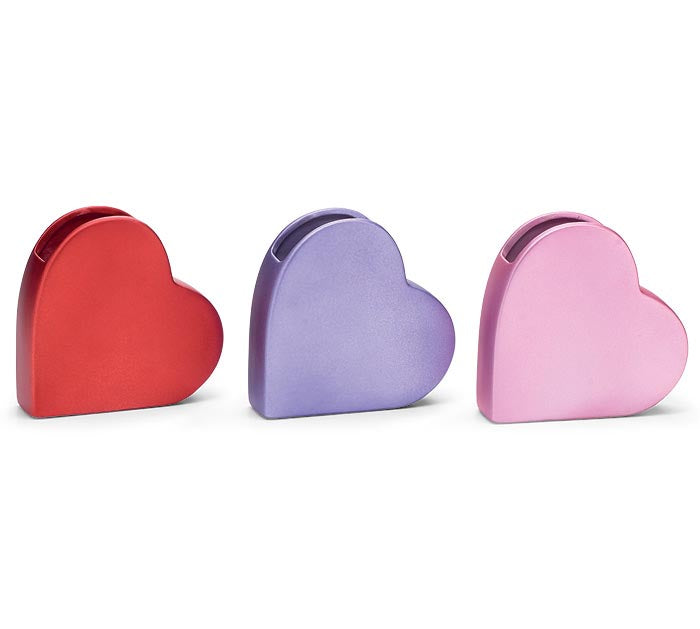 Valentine's Day - 5" METALLIC HEART VASE